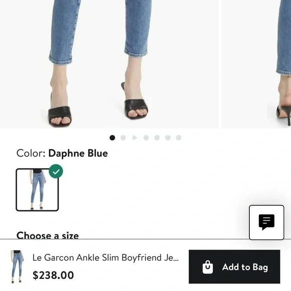 PISTOLA - EC raw hem straight cropped jeans size 27 - Picture 3 of 3